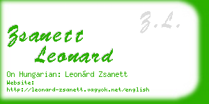 zsanett leonard business card